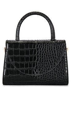 olga berg Nadia Vegan Leather Top Handle Bag in Black from Revolve.com | Revolve Clothing (Global)