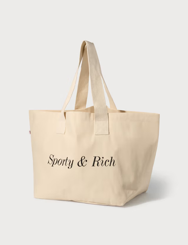 Sporty & Rich - Classic Logo Tote Bag | HBX | Hypebeast