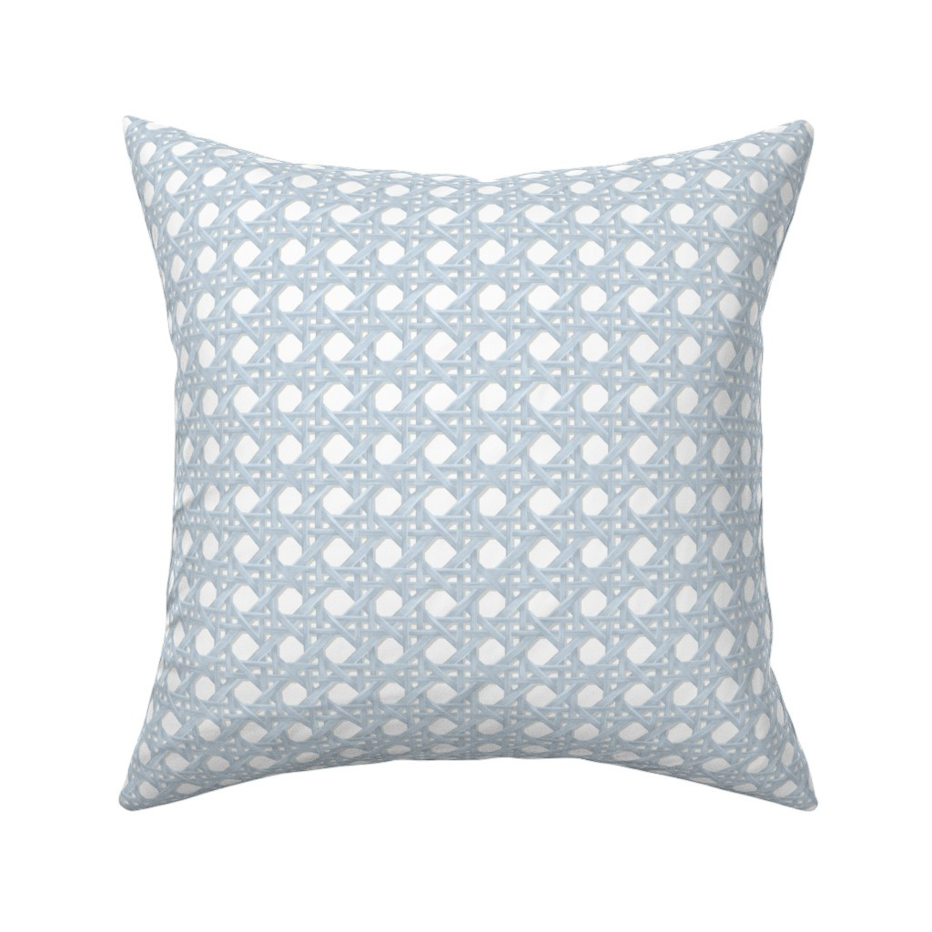 Small Sally Soft Blue on White Throw Pillow | Spoonflower | Spoonflower