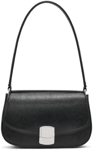 Calvin Klein Alina Flap Shoulder Bag, Black/Silver, One Size : Amazon.ca: Clothing, Shoes & Acces... | Amazon (CA)