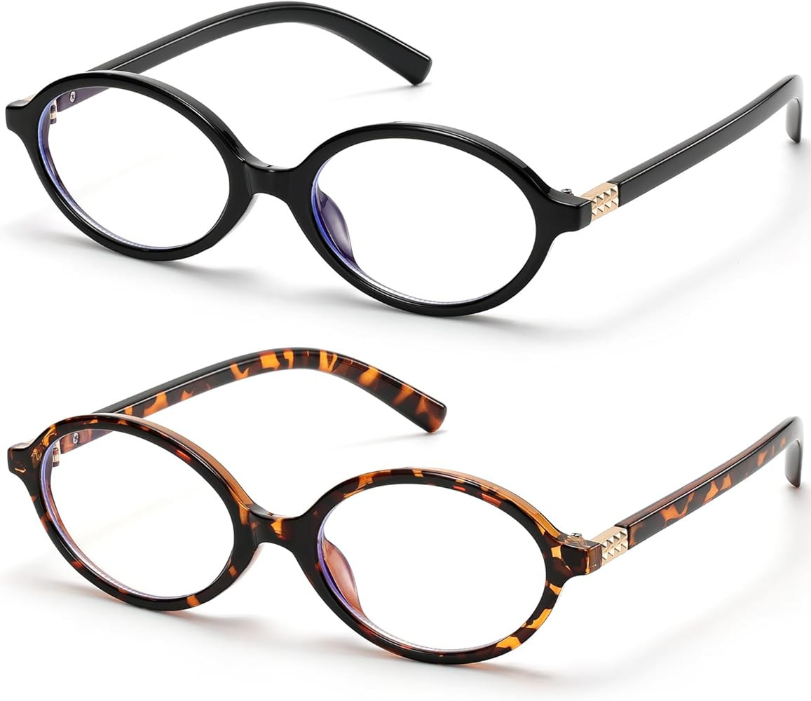 Retro Oval Blue Light Glasses for Women Fashion Computer Glasses Bluelight Blocking Eyewear Vinta... | Amazon (US)