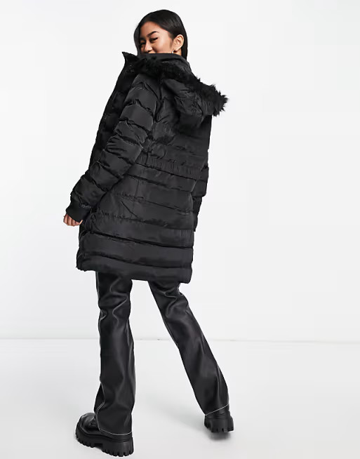 Brave Soul arnina padded coat with belt | ASOS (Global)