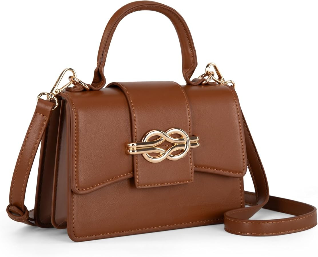 Milan Chiva Small Top Handle Purses for Women Mini Satchel Crossbody Bag Elegant Square Bag | Amazon (US)