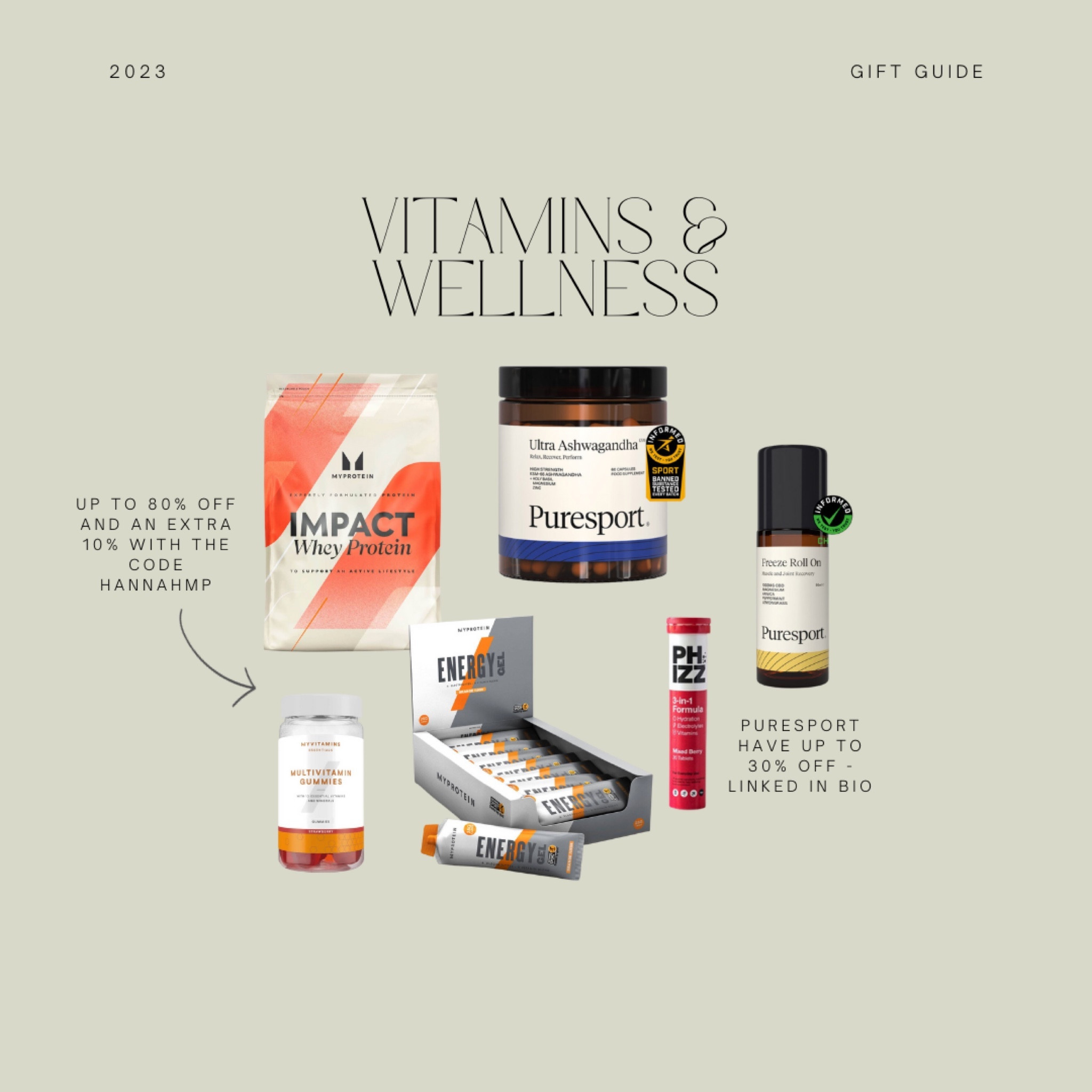 Shop puresport and My vitamins through the link in my bio on IG - code HANNAHMP to save on My Protein 

#LTKfitness #LTKfindsunder50