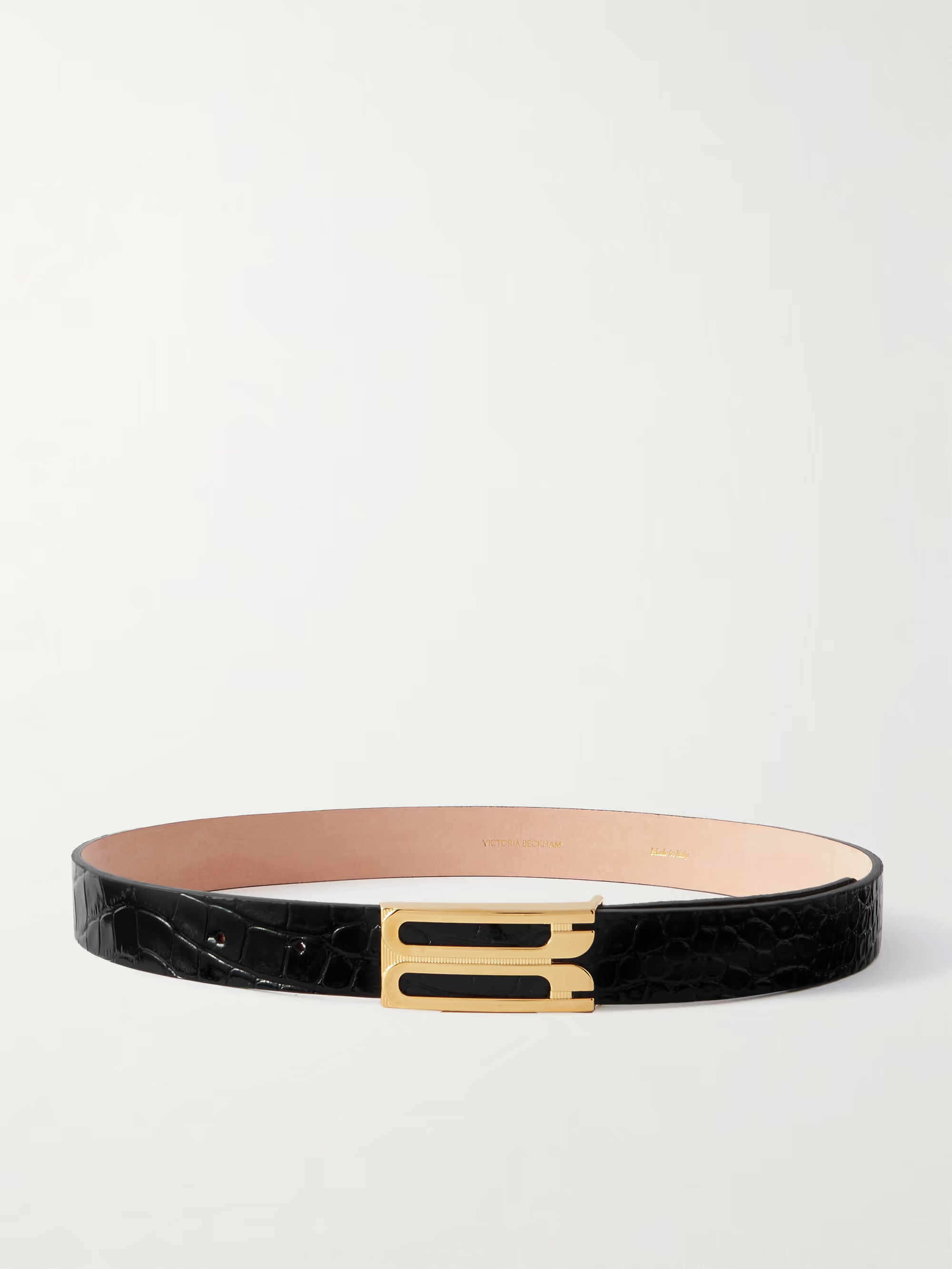 Frame croc-effect leather belt | NET-A-PORTER (UK & EU)
