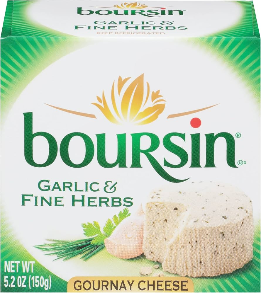 Boursin Garlic & Fine Herbs Cheese, Artisan fresh cheeses, 5.2 Ounce | Amazon (US)
