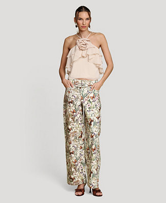 Women's Ruffle Halter Neck Top | Macy's