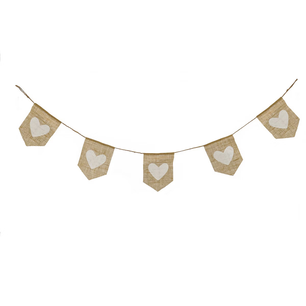 National Tree Company 6' White Hearts Jute Garland, Valentine's Day Collection | Target