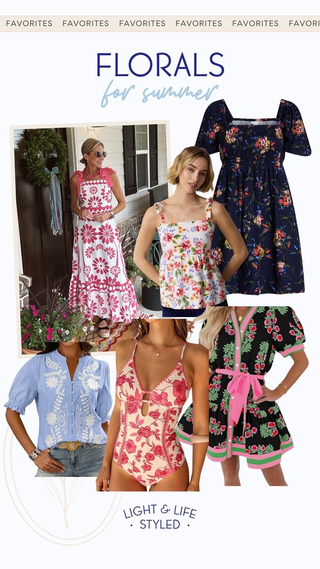 I’ve rounded up some of my favorite summer florals that look expensive, but are all under $45! These give the boutique feel without the price tag, and those are my favorite type of pieces. The print on this bathing suit is adorable, and the neckline is so flattering, while still being modest. This navy puff sleeve mini dress from Walmart is a steal at only $19 (and most sizes are in stock). The dress I’m wearing is Amazon and it’s one I would reorder on a heartbeat if I lost it, this black, bright pink and lime tie dress is also Amazon and the quality is a 10/10. 
Floral summer finds

#LTKOver40 #LTKSeasonal #LTKSaleAlert