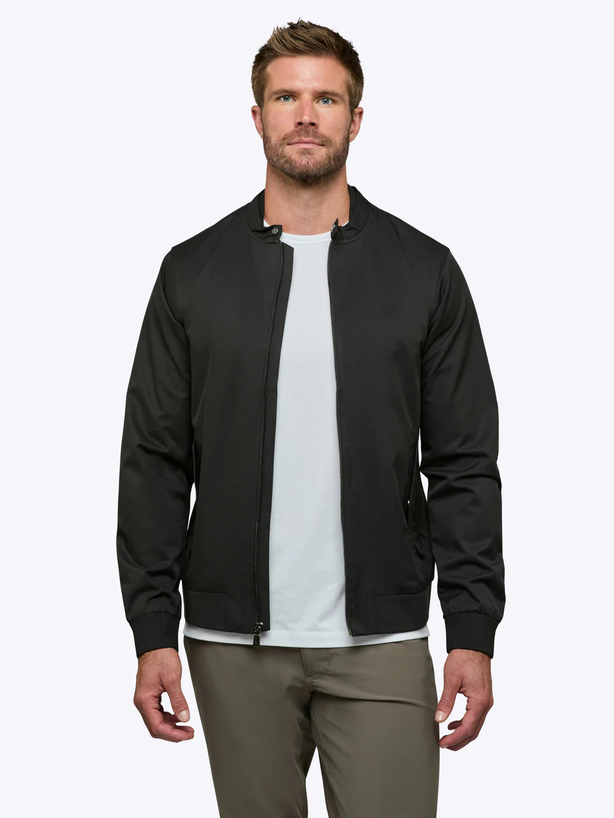 Men’s Black Lightweight Bomber Jacket | Cuts Clothing Inc.