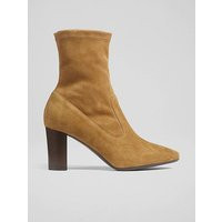 Alice Tan Stretch Suede Ankle Boots, Tan | L.K. Bennett (UK)