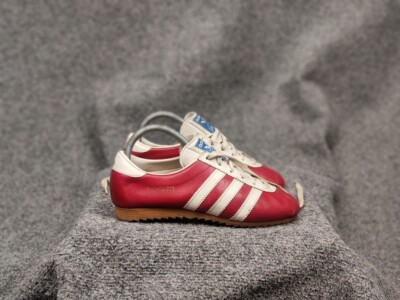 Adidas Hobby Vintage Sneakers 70's Austria Red Leather Trainers | eBay US