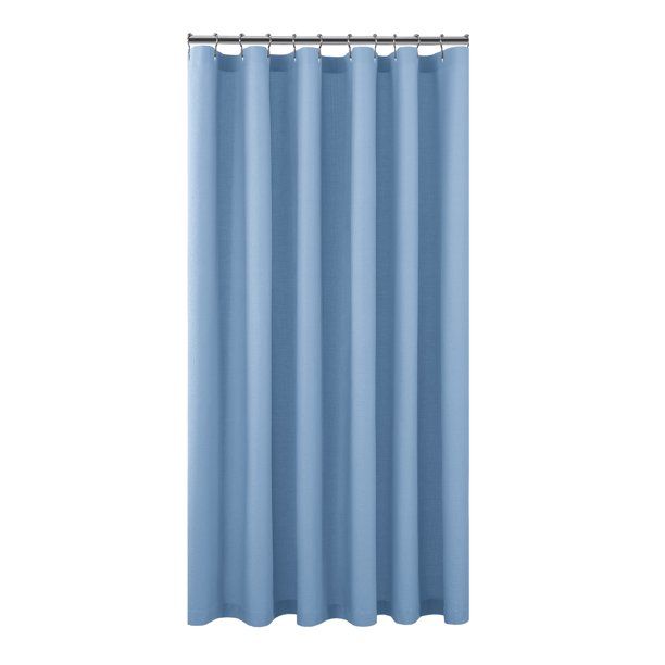 Gap Home Stitch Effect Organic Cotton Shower Curtain Blue 72"x72" - Walmart.com | Walmart (US)