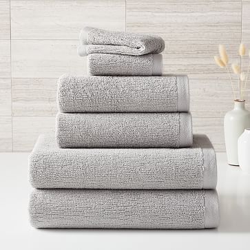 Organic Quick-Dry Textured Bath Towel Sets | West Elm (US)