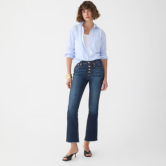 9" demi-boot crop jean in Dark Worn wash | J. Crew US