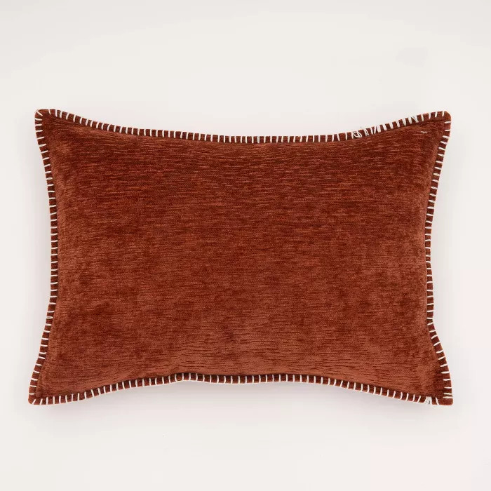 Oversize Junoesque Chenille Whipstitch Throw Pillow - Evergrace | Target