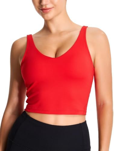 THE GYM PEOPLE Womens' Sports Bra Longline Wirefree Padded with Medium Support | Amazon (US)