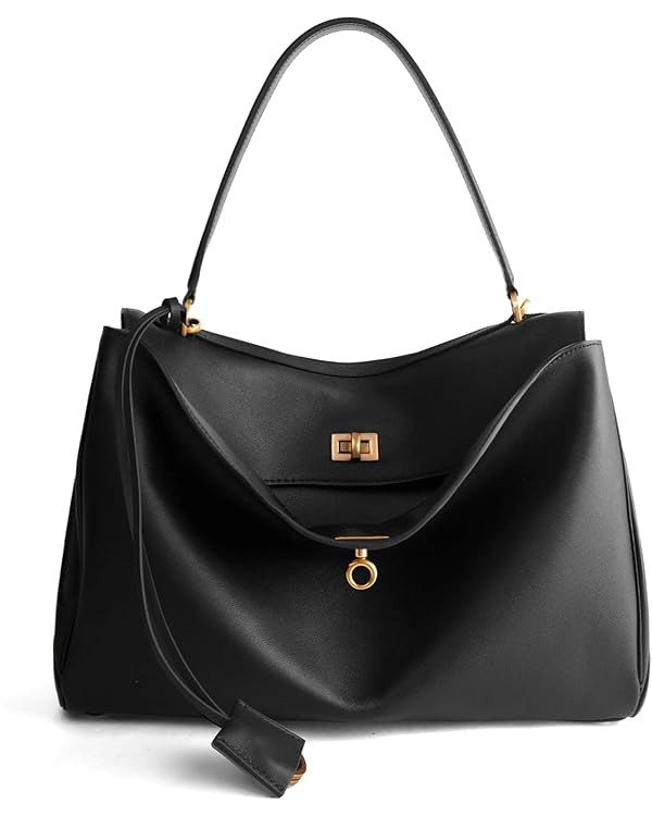 Genuine Leather Tote Bag for Women: Soft Leather Shoulder Handbags for Ladies - Satchel Purse for... | Amazon (US)