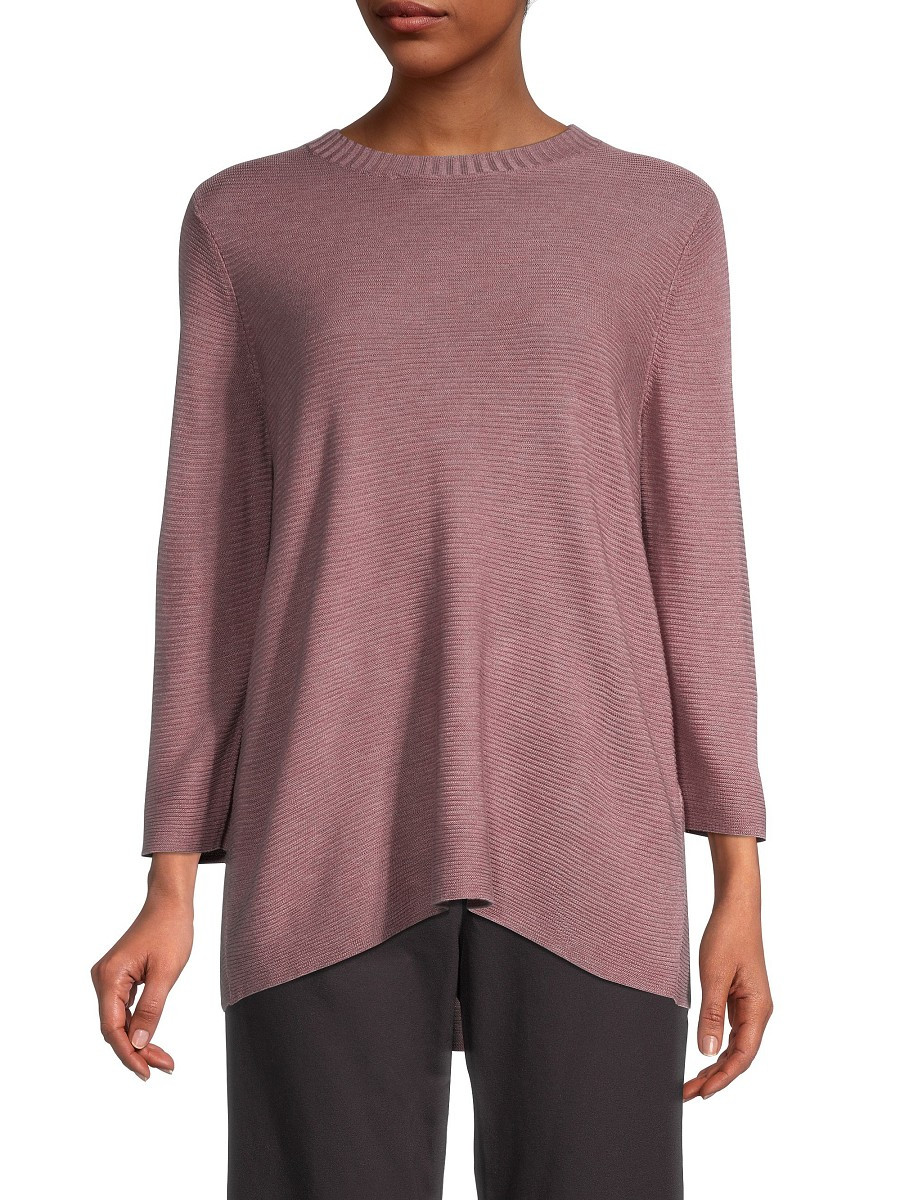Eileen Fisher Women's Textured Knit Top - Mauve - Size S | Saks Fifth Avenue OFF 5TH