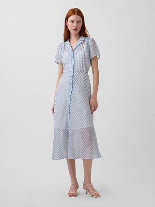 Sheer Midi Shirtdress | Gap (US)