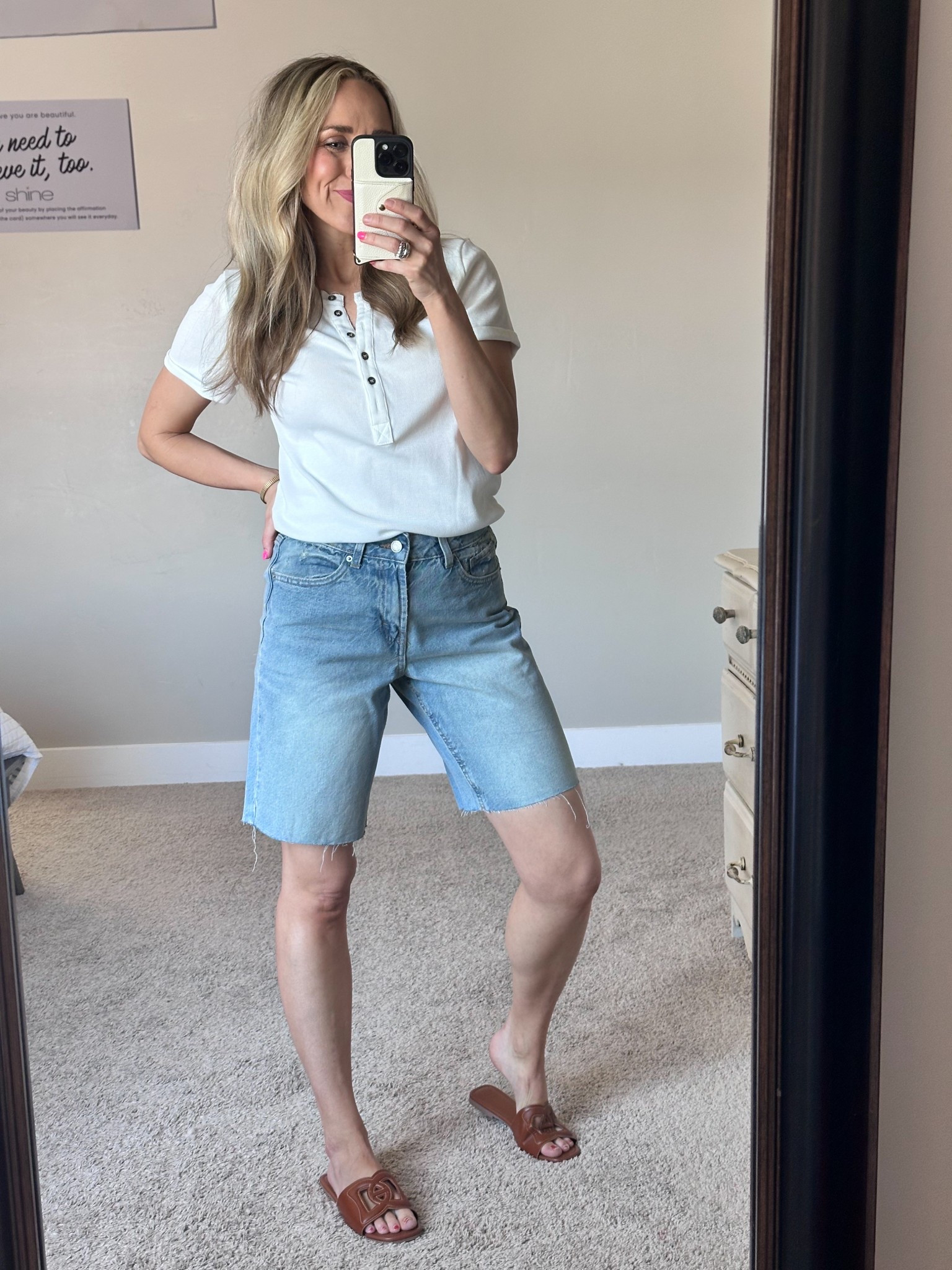 Love these Bermuda shorts for spring and summer! They are on sale for $17.60! True to size.

#LTKFestival #LTKFindsUnder50 #LTKSeasonal