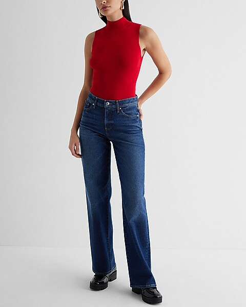 Silky Soft Fitted Mock Neck Sweater Tank | Express