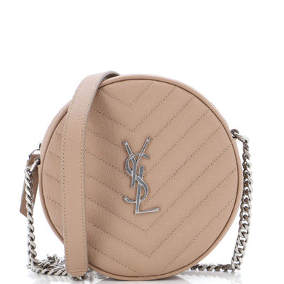 Vinyle Round Camera Bag Matelasse Chevron Leather | Rebag