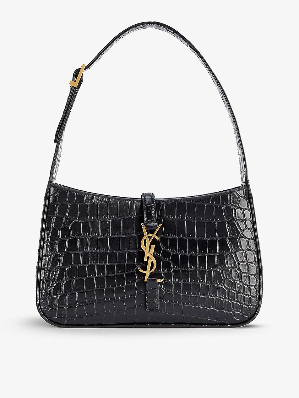 Le 5 à 7 croc-embossed leather shoulder bag | Selfridges