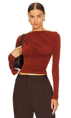 L'Academie by Marianna Tullah Top in Cognac from Revolve.com | Revolve Clothing (Global)