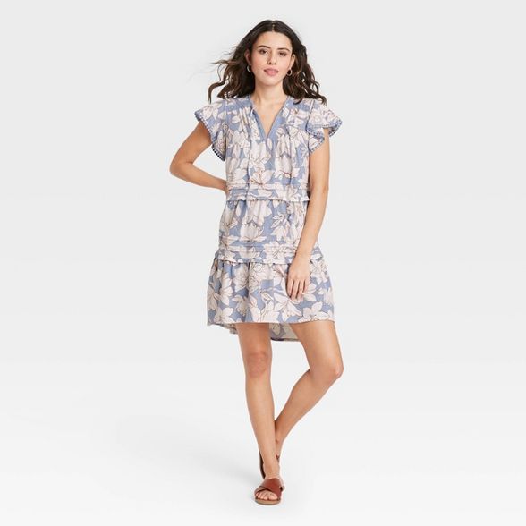 Women's Flutter Short Sleeve Knit Tiered Dress - Knox Rose™ | Target