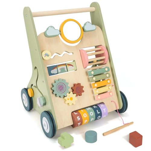 Wooden Baby Walker, Baby Push Walker, Montessori Toddler Walker Toy, Push and Pull Learning Activity Walkers, Baby Walker with Wheels for Boys&Girls 1 Year Old, Baby Walker Push Toy Gifts for Toddler | Amazon (US)