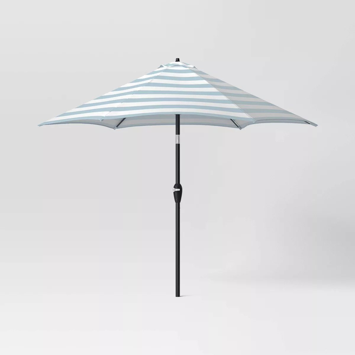 9' Round Cabana Stripe Outdoor Patio Market Umbrella with Black Pole - Threshold™ | Target