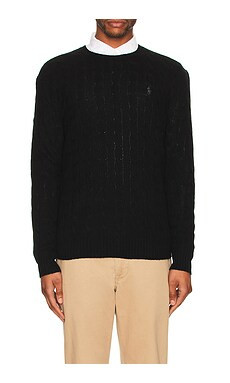 Polo Ralph Lauren Cable Sweater in Polo Black from Revolve.com | Revolve Clothing (Global)