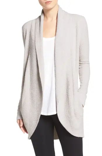 Women's Barefoot Dreams Cozychic Lite Circle Cardigan, Size X-Small/Small - Grey | Nordstrom