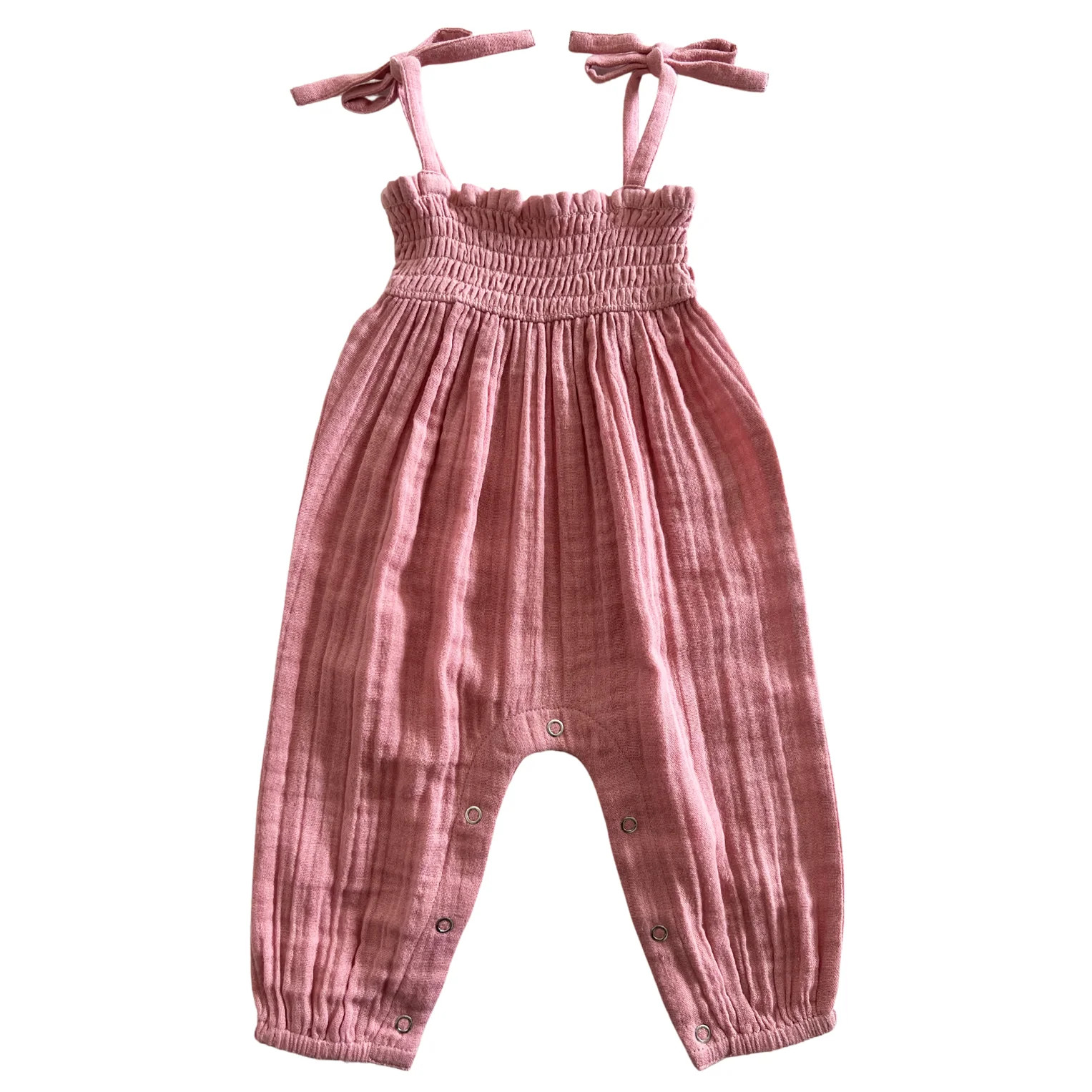 Rosy / Organic Smocked Jumpsuit | SpearmintLOVE