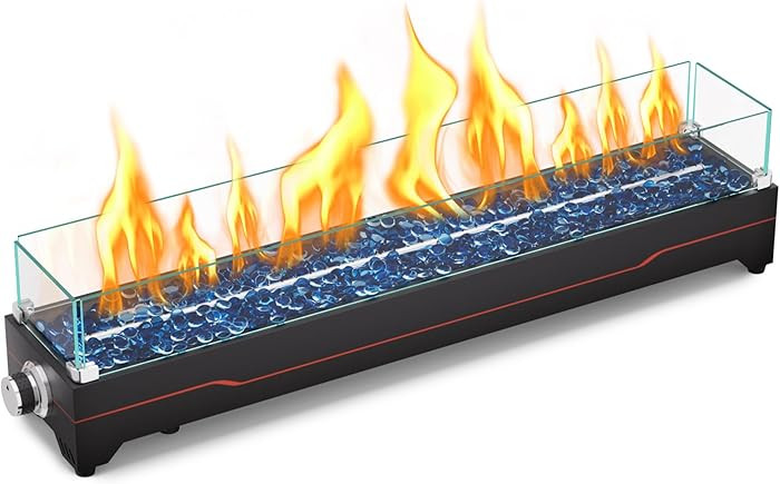 GRISUN Tabletop Fire Pit,36 Inch Propane Fire Pit Table,50000 BTU Table Top Firepit with Glass Wi... | Amazon (US)