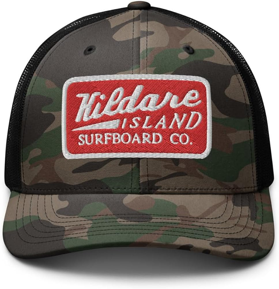 Kildare Island Surfboard Co Embroidered Adjustable Camo Camouflage Trucker Hat - Outer Banks Base... | Amazon (US)