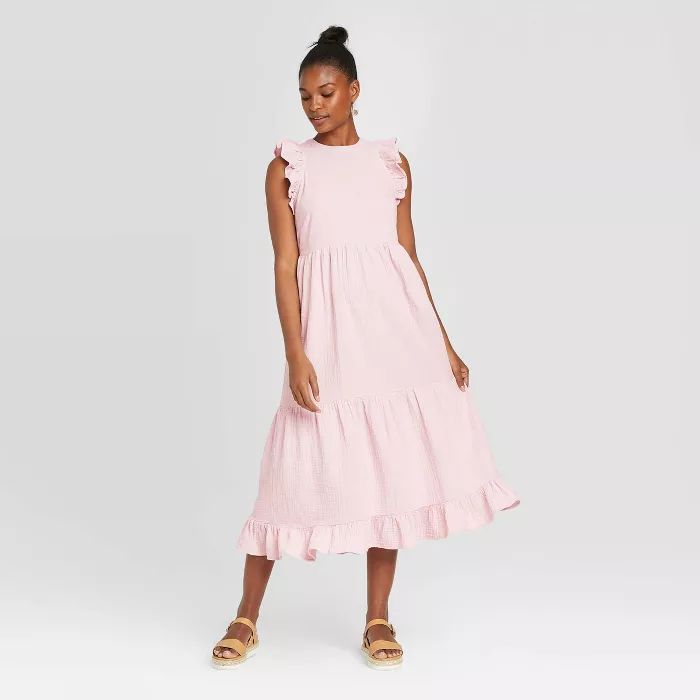 Women's Sleeveless Tiered Ruffle Dress - Universal Thread™ | Target