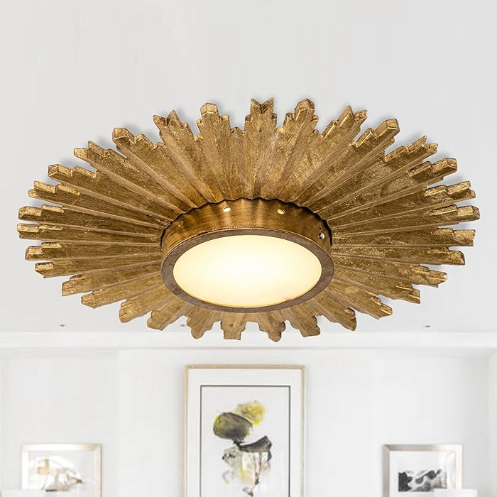 Parrot Uncle Chandeliers for Dining Room Gold Flush Mount Ceiling Lights Farmhouse Rustic Chandel... | Amazon (US)