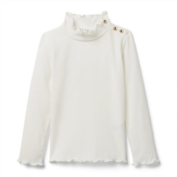 Ruffle Trim Turtleneck | Janie and Jack