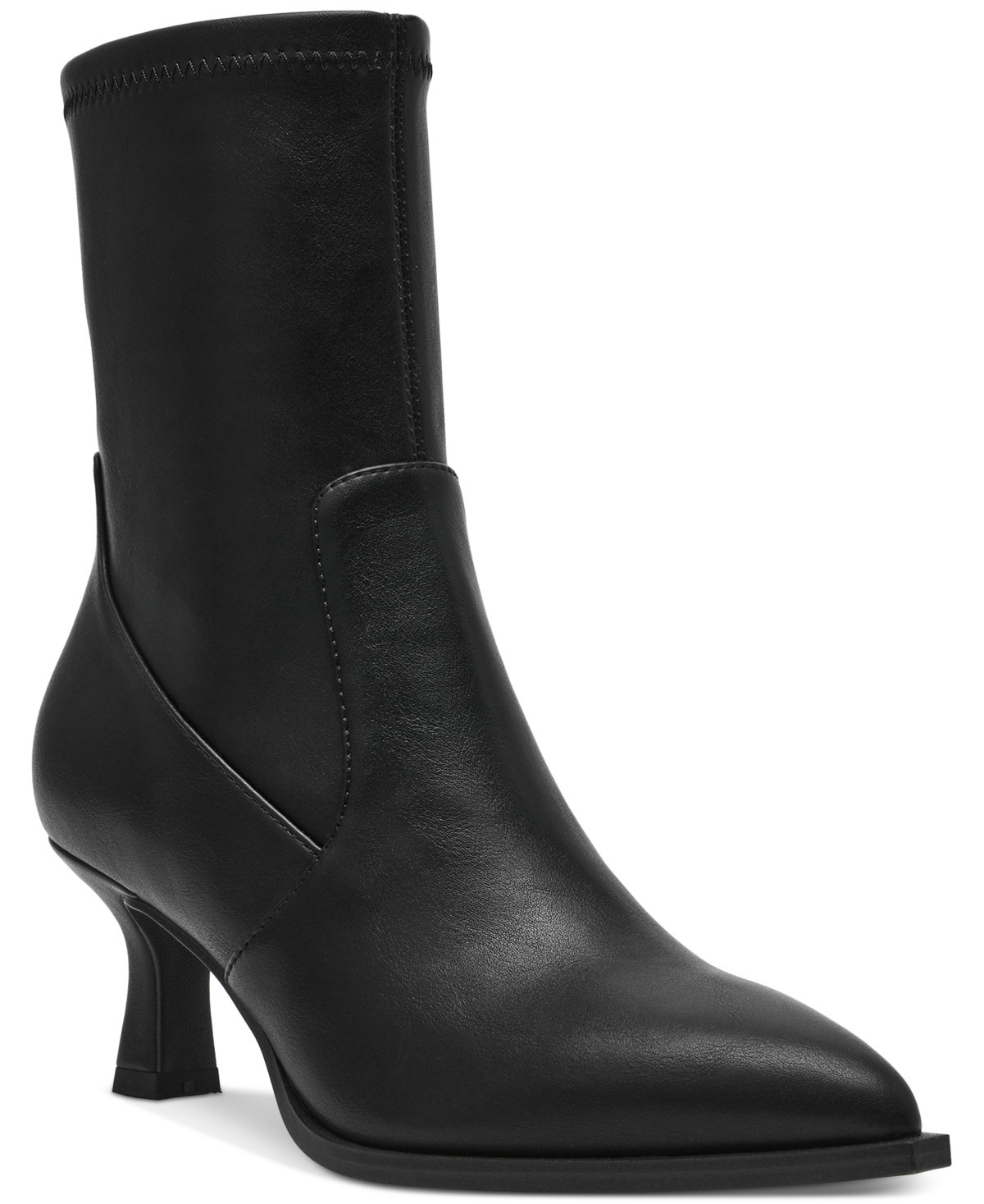 Dv Dolce Vita Women's Lalana Kitten-Heel Sock Booties - Black Smooth | Macy's