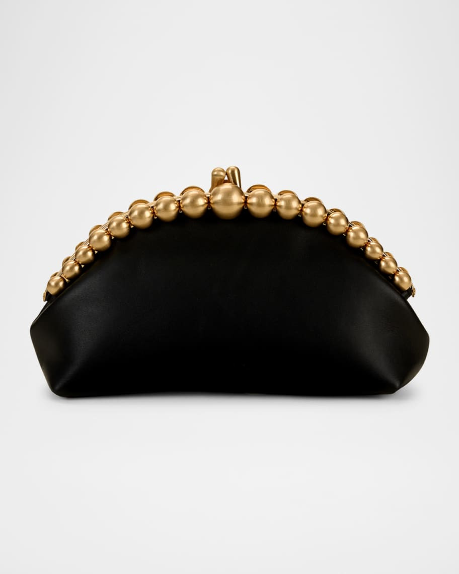 Una Beaded Leather Clutch Bag | Neiman Marcus