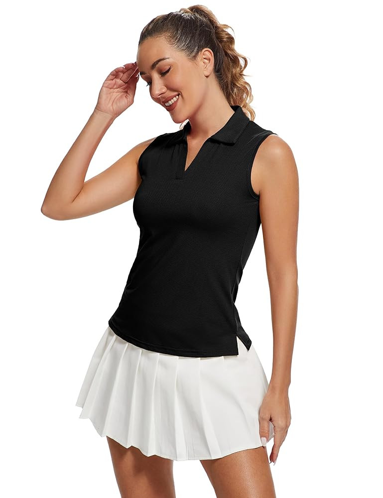 MathCat Women's Sleeveless Golf Shirts UPF 50+ Quickly Dry Tennis Polo Lightweight Sports Athleti... | Amazon (US)