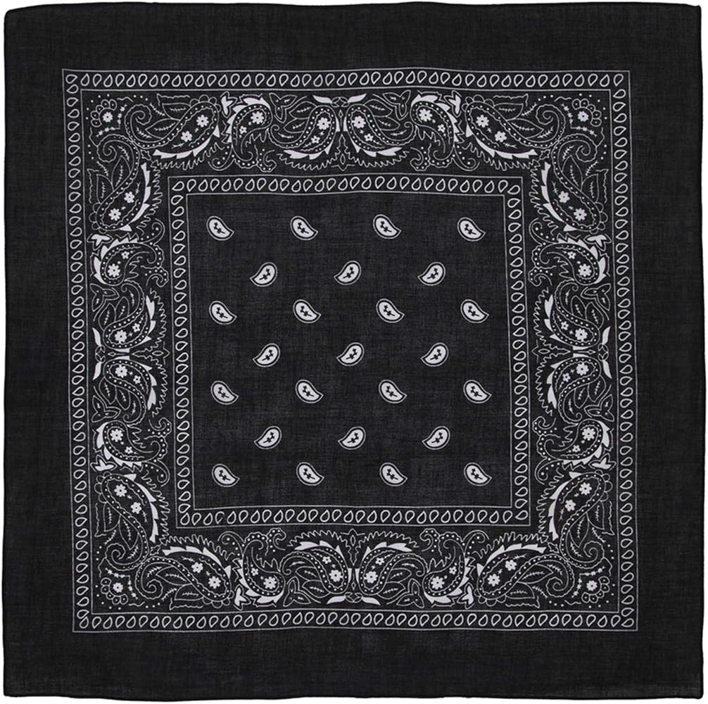 Large 100% Cotton Paisley Bandanas (22 inch x 22 inch) | Amazon (US)