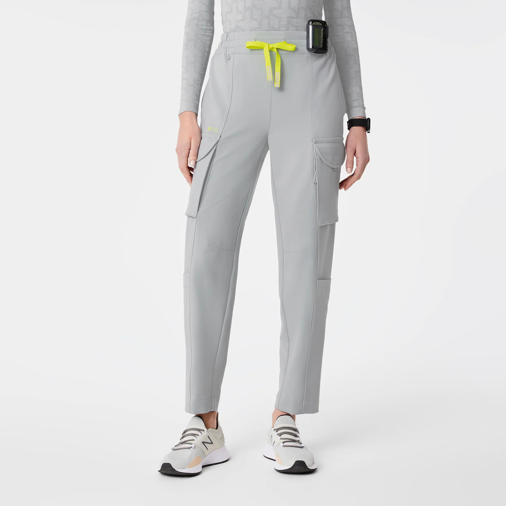 Women's High Waisted Juno Barrel Scrub Pants - Silver Arrows · FIGS | FIGS