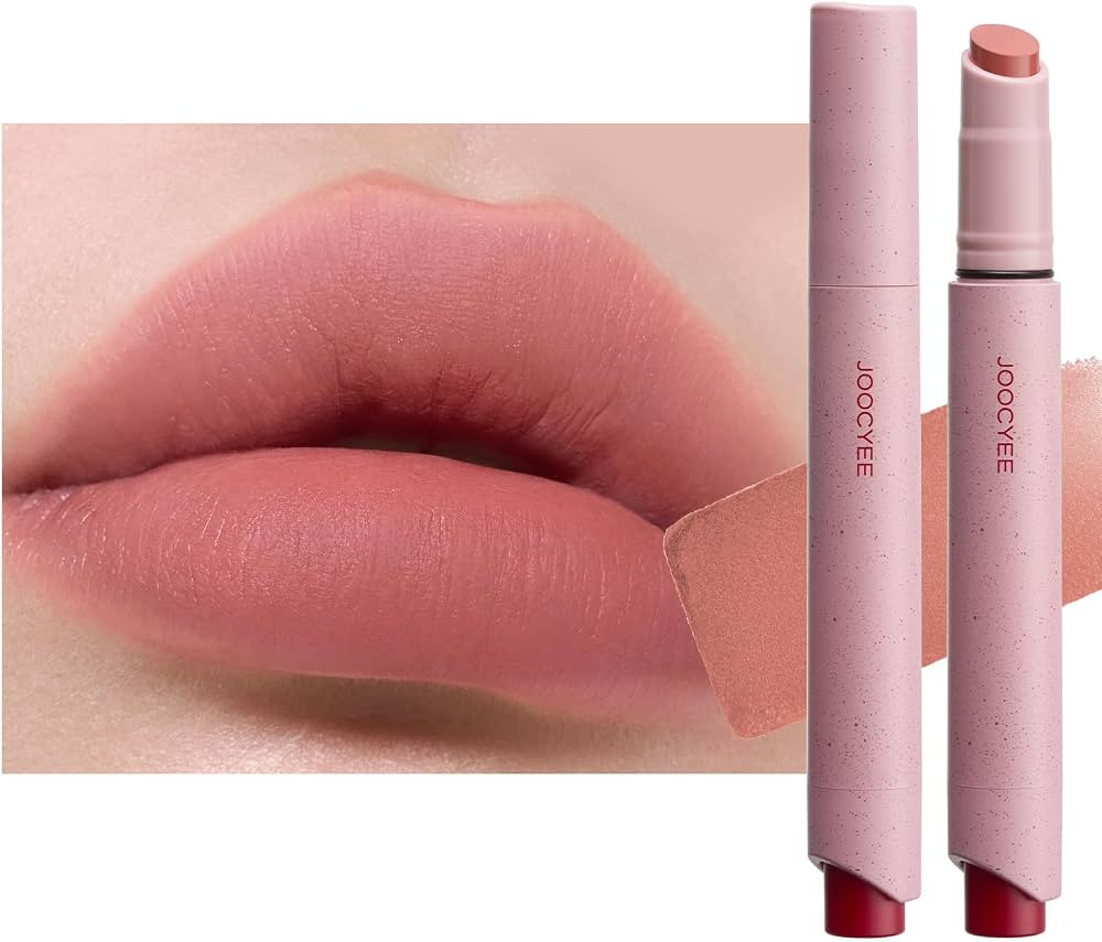 Joocyee Velvet Rouge Matte Lipstick Pencil Lightweight Grey Pink | Amazon (US)