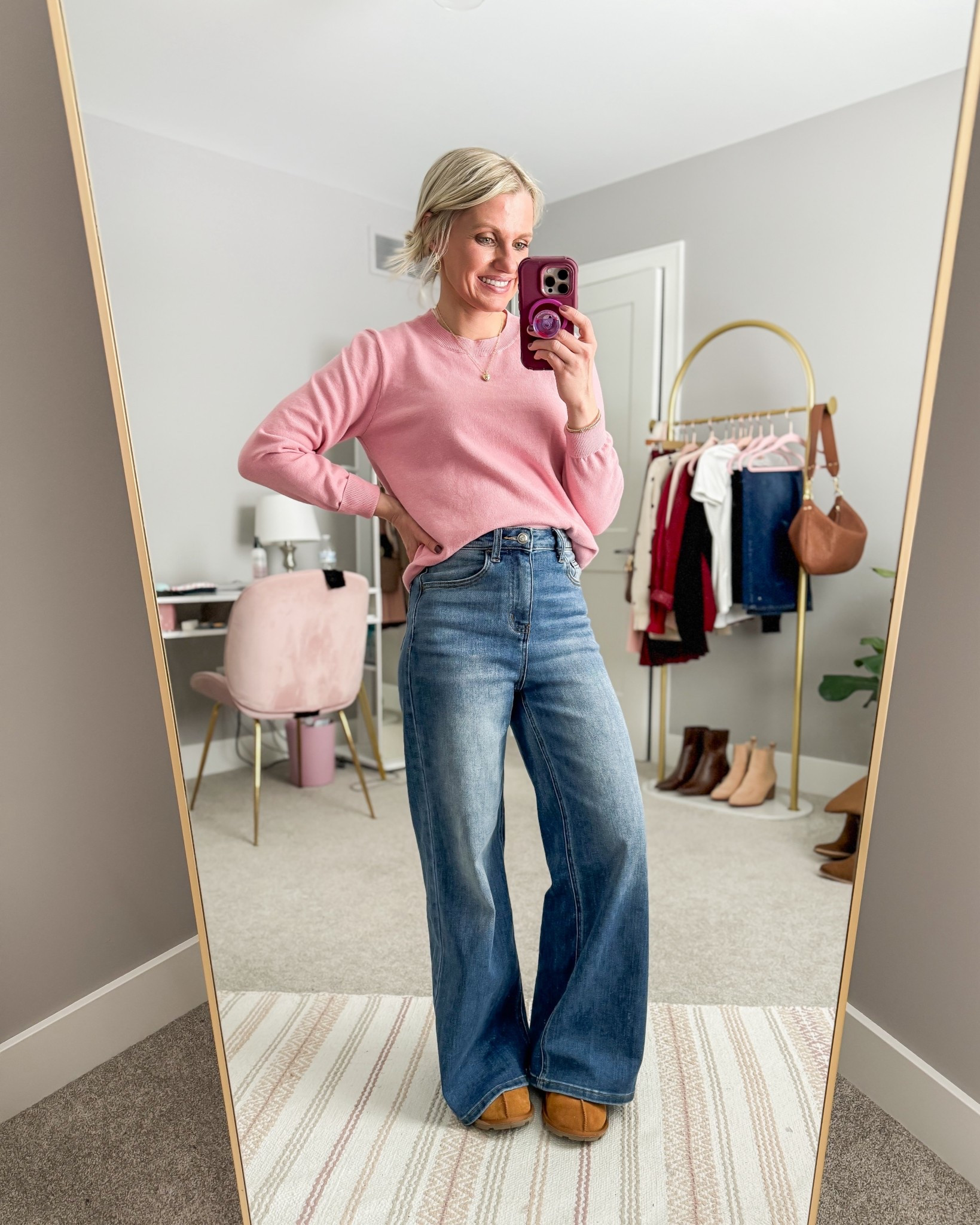What I wore this weekend at home! This pink sweater is perfect for Valentine’s Day coming up! 

#LTKootd #LTKValentine #LTKPetite