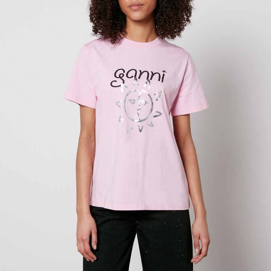 Ganni Sun Relaxed Organic Cotton T-Shirt | Coggles (Global)