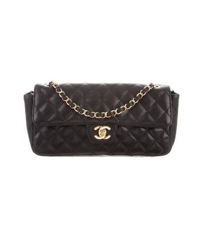 Chanel Caviar E/W Flap Bag Black Chanel Caviar E/W Flap Bag | The RealReal