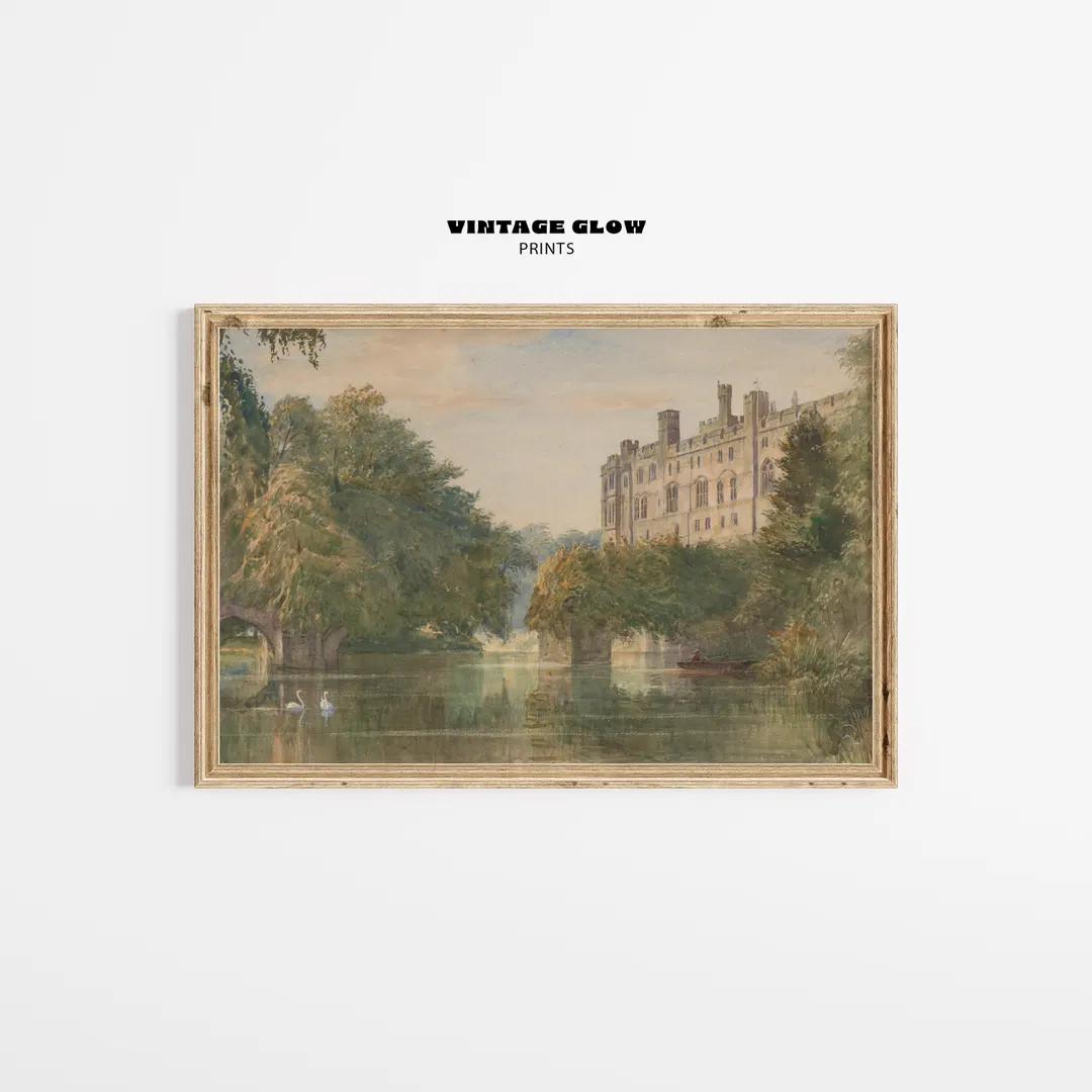 Regency Castle Art Print | Literary Landscape Decor | Pride & Prejudice Inspired | Digital Downlo... | Etsy (US)